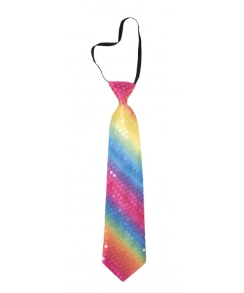Cravate paillettes multicolores