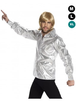 Chemise claude françois paillettes argent