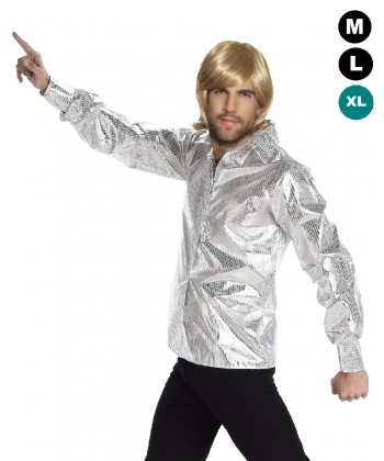 Chemise claude françois paillettes argent