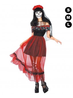 Déguisement dia de los muertos femme