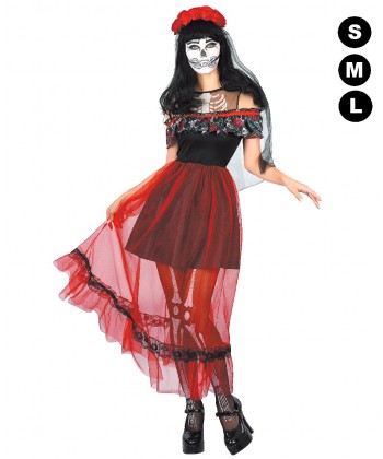 Déguisement dia de los muertos femme