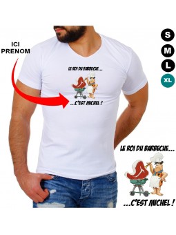 Tee shirt personnalisé Roi du barbecue