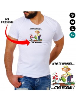 Tee shirt personnalisé Roi du jardinage