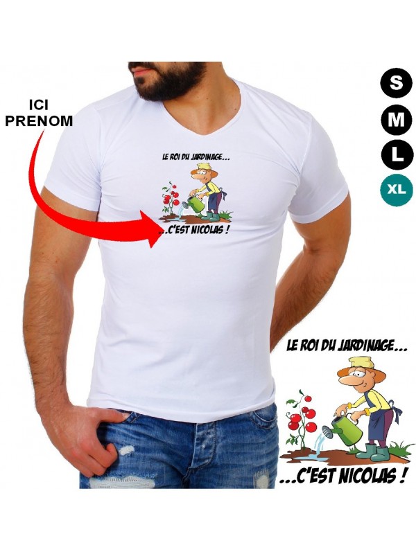 Tee shirt personnalisé Roi du jardinage