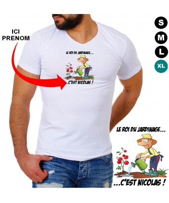 Tee shirt personnalisé Roi du jardinage