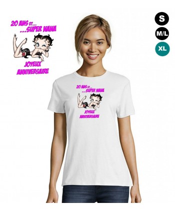 T-shirt anniversaire 20ans (fille)