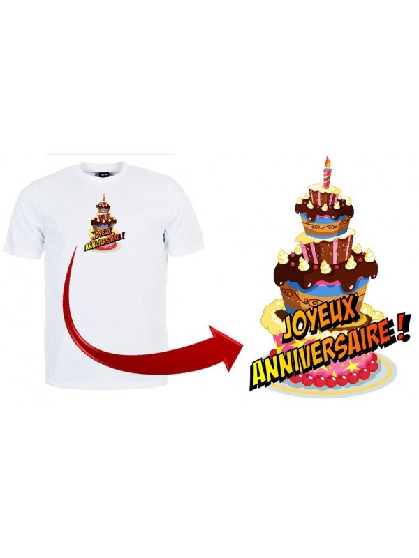 T-shirt "Gâteau anniversaire"