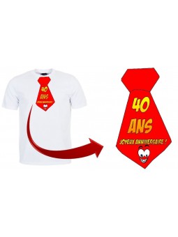 T-shirt anniversaire "Cravate 40 ans"