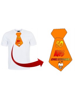 T-shirt anniversaire "Cravate 50 ans"