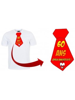 T-shirt anniversaire "Cravate 60 ans"