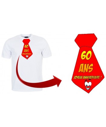 T-shirt anniversaire "Cravate 60 ans"