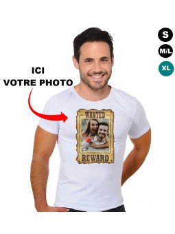 Tee shirt WANTED personnalisé