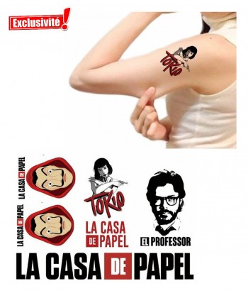 Tatouage Casa del papel x 6