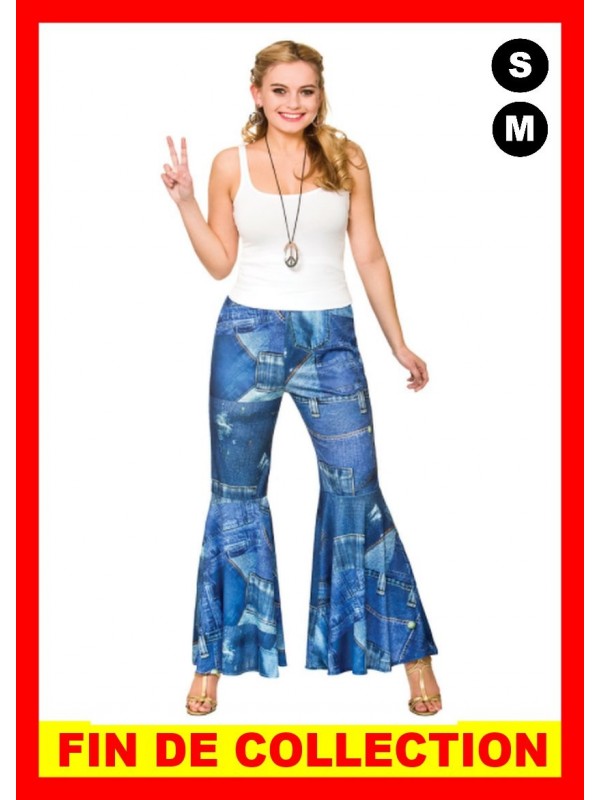 Déguisement Disco pantalon pattes Effet jeans