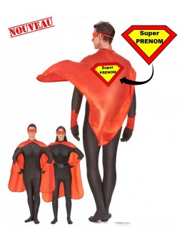 Costume rigolo : Déguisement Homme Super Héros Personnalisable