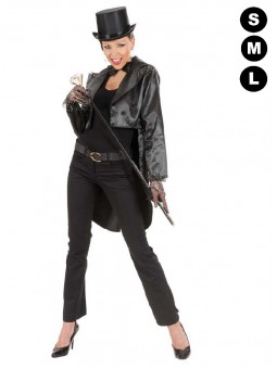 Veste queue de pie noir femme