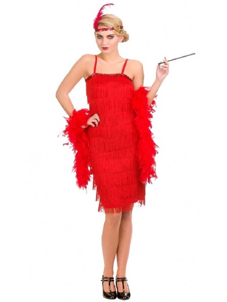 Déguisement Charleston Flapper Rouge femme