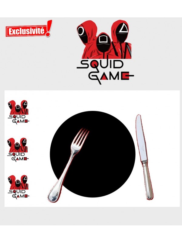 set de table squid game x 6 ou x 12