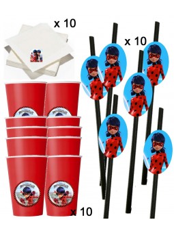 Kit anniversaire Lady Bugs Miraculous 10 personnes