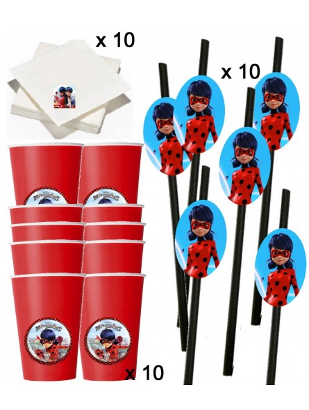 Kit anniversaire Lady Bugs Miraculous 10 personnes