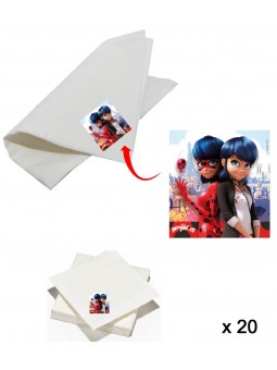 Serviettes Lady Bugs Miraculous x 20