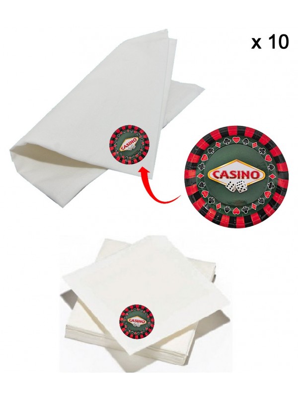 Serviettes Casino x 20