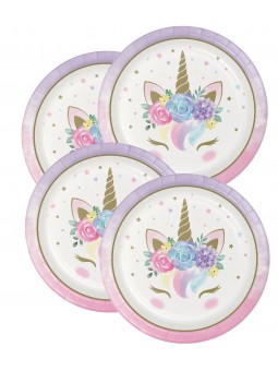 Assiettes Licorne x 8