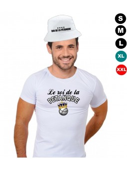 Tee shirt Roi de la pétanque avec bob