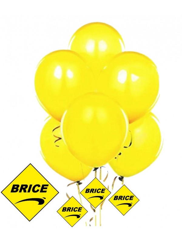 6 ballons jaune Brice de Nice