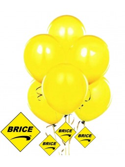 6 ballons jaune Brice de Nice