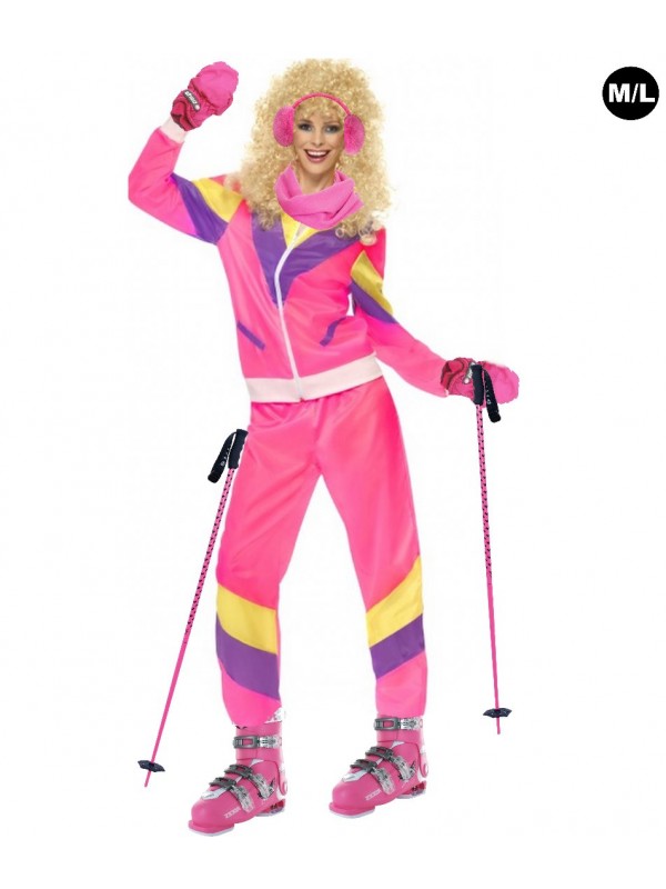 Costume de ski des années 80 pour femmes 