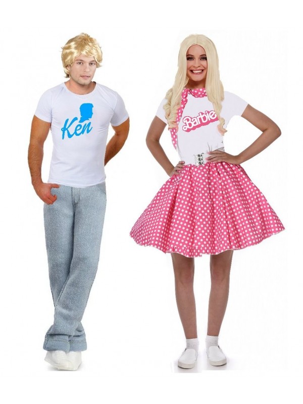 ▷ Déguisements Barbie et Ken skateboarders adultes pour couples ✓