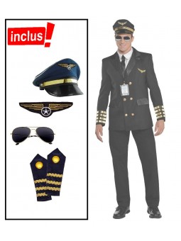 Set déguisement Pilote d'avion