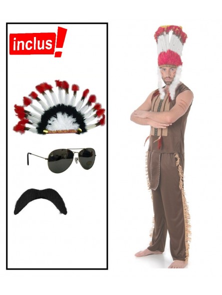 Set déguisement "Village people" - Indien