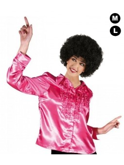 Chemise disco femme rose
