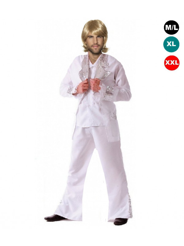 Déguisement de Claude François blanc