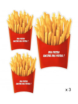 Décoration "Encore des frites !" x 3