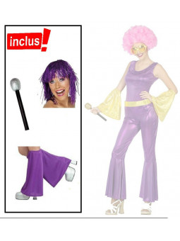 déguisement Disco violet femme