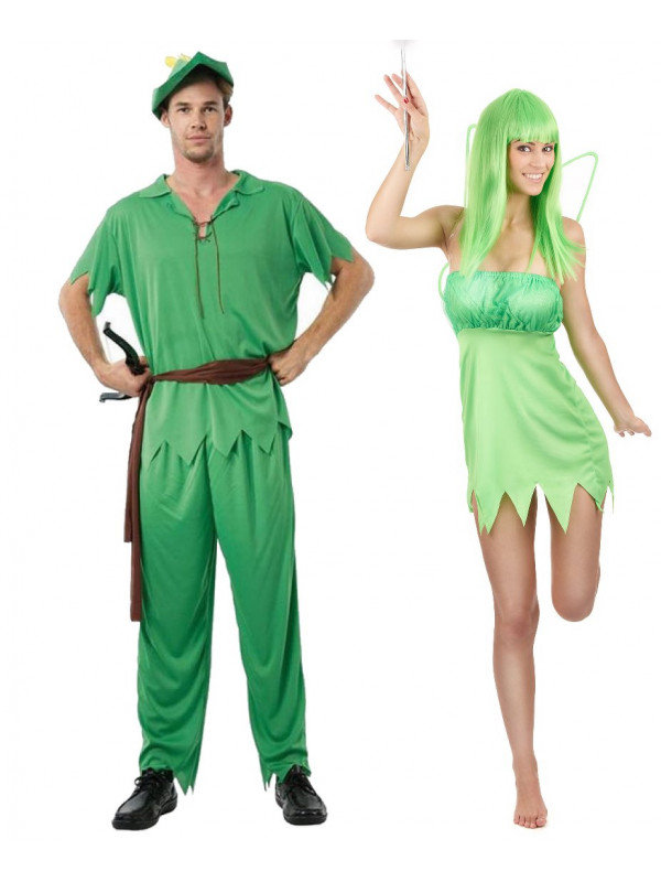 Déguisement Peter Pan et la fée clochette couple