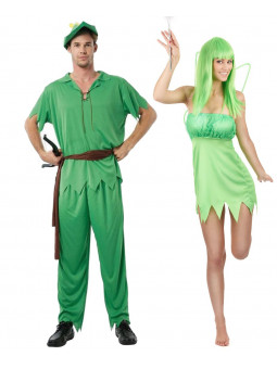 Déguisement Peter Pan et la fée clochette couple