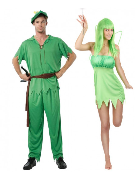 Déguisement Peter Pan et la fée clochette couple