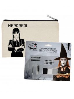 Maquillage + trousse Mercredi Addams