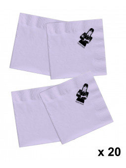 20 serviettes en papier Mercredi Addams