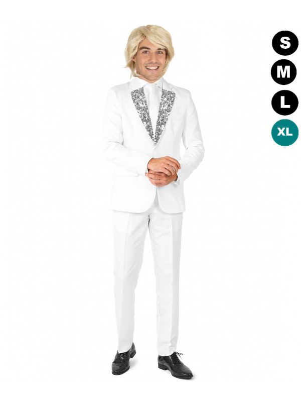 déguisement claude françois blanc paillettes