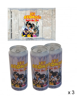 Etiquettes Canette Les bronzés font du ski x 3