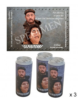 Etiquettes canette Les visiteurs x 3