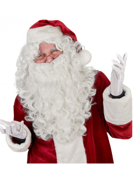 Perruque et barbe du Père noël - luxe