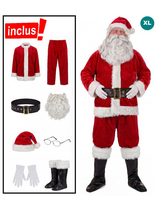 Costume complet de Père noel (Grande taille)
