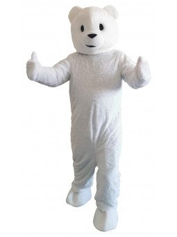 mascotte ours blanc