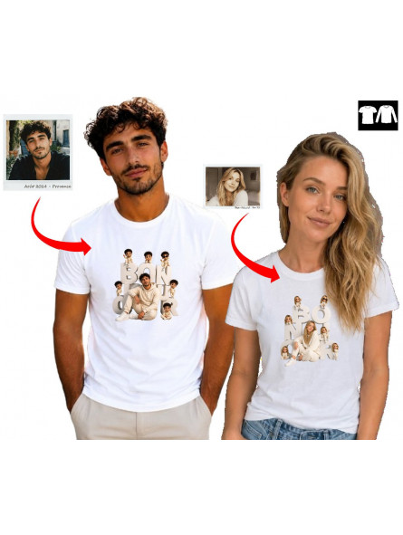 T. shirt personnalisé Bonjour